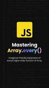 JavaScript Array - every function | #javascript #coding