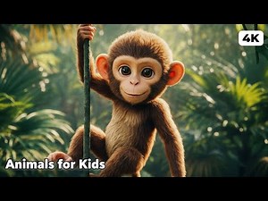 Animals for Kids | Calm, Cute & Fun Animal Moments | 4K