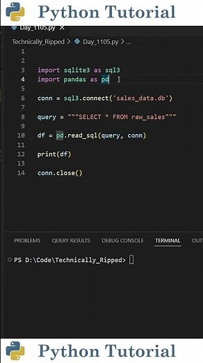 Query SQLite Databases with Pandas | Python Tutorial