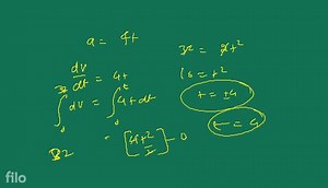 The retardation (\mathrm{f}) a particle moving along a straight... | Filo