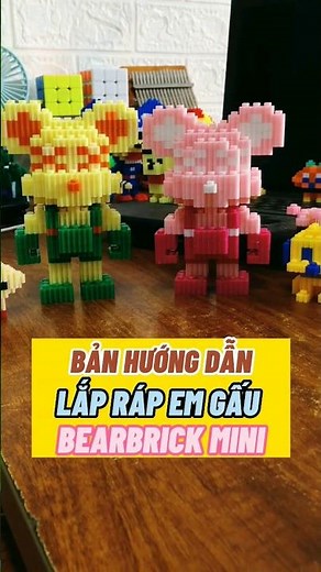 Bản hướng dẫn lắp ráp mô hình gấu Bearbrick mini - Instruction make a Bearbrick #lego #bearbrick