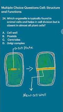 24 Multiple Choice Questions Cell: Structure and Functions