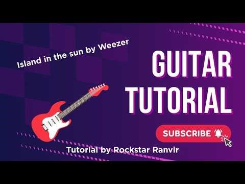 Island in the Sun Guitar Tutorial -- Learn it in Less Than 5 Mins! 🎸 #weezer #islandinthesun