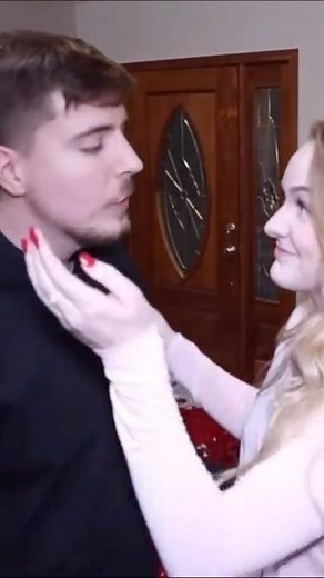 MrBeast and his girlfriend kissing