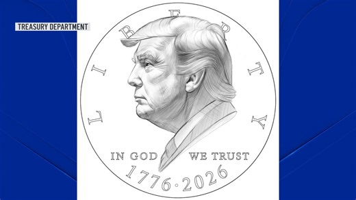 Treasury Department reveals a “draft” of a $1 commemorative coin featuring Trump