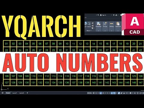 "AutoCAD YQArch Auto Numbers Tutorial | Efficient Numbering Techniques"