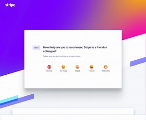 Survey, feedback, NPS, review - Concept for Stripe