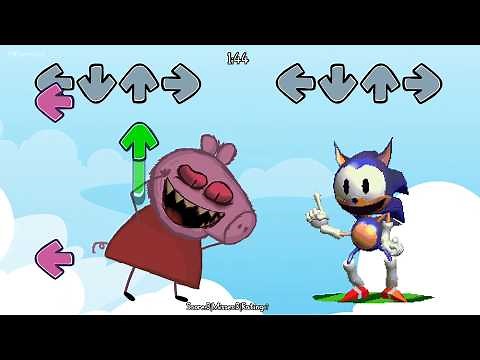 FNF Peppa all Vs Rewrite & Sonic.EXE All PHASES Sings Pony Girl | Bluey Mods- Friday Night Funkin'