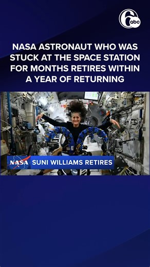 NASA's Suni Williams - one of two astronauts stuck for months at the International Space Station - has retired. | 6abc Action News