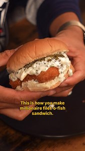 Gideon General on Instagram: "Millionaire Filet-O-Fish Sandwich Crispy fried cod, creamy tartar sauce, melty cheese—fast food vibes, homemade quality. Ingredients * Cod fillets (boneless, skinless) * 1/2 cup (60g) plain flour * 2 eggs, beaten * 1–1.5 cups (60–90g) panko breadcrumbs * Sandwich buns (preferably soft white or brioche-style) * Slices of American cheese * Oil for deep frying * Salt, black pepper, and garlic powder (to taste) Caviar Tartar Sauce (Optional Fancy Upgrade) * 1 cup (240g)