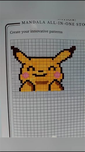 Pikachu 😻 pixel art #pixelart #drawing #trend #youtube #shorts #pikachu #reels #art #easydrawing