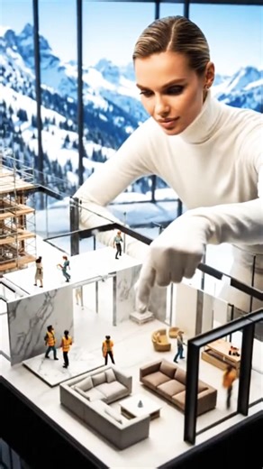 Giant Woman Building a Miniature World 😱 | AI Art That Feels Unreal #semirealistic #cgart #xnormal