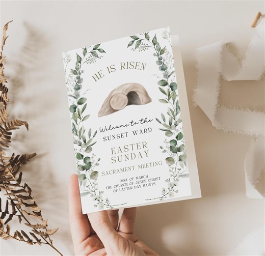 LDS Easter Sacrament Meeting Program, LDS Easter Program, Church Easter Program, Canva Template - Etsy Australia