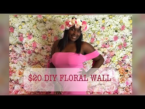 DIY $20 Flower Wall Backdrop