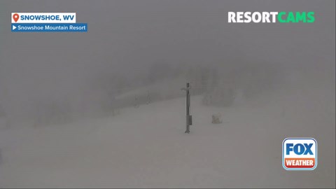 Watch: First blizzard of winter season rages around Snowshoe Resort in West Virginia's Appalachian Mountains