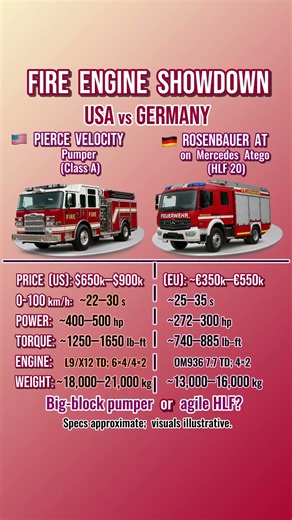 USA vs Germany: Big-Block Pumper or Agile HLF?