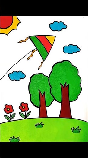 Spring Drawing in 1 Minute 🌸 Easy Kids Art