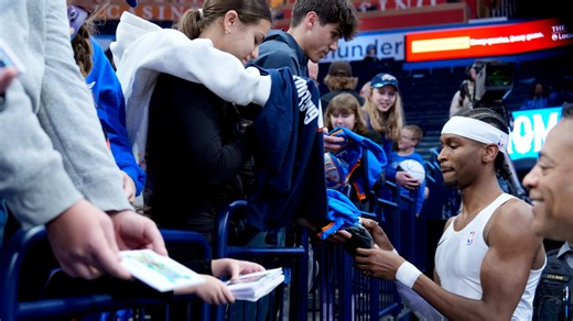 OKC Thunder star Shai Gilgeous-Alexander leads NBA in autograph signing as well as scoring