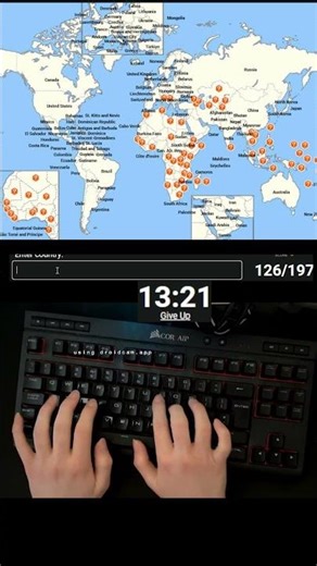 Typing Every Country in 2 Minutes 40 Seconds