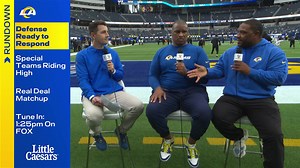 On today’s Digital Pregame Show presented by Little Caesars, J.B Long, D’Marco Farr, and Maurice Jones-Drew preview the Los Angeles Rams’ Week 18 matchup against the Arizona Cardinals at SoFi Stadium. The trio discuss key players to watch, game predictions, and more. Tune in for kickoff at 1:25pm PT on FOX. | Los Angeles Rams