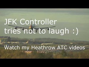 Pilot "See you next time" JFK Air Traffic Control Tower Can't stop laughing (hilarious)