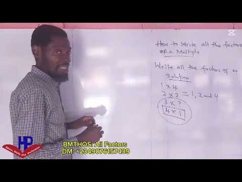 Write All Factors of Numbers