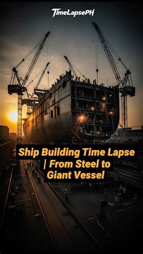 Ship Building Time Lapse | From Steel to Giant Vessel (Full Process) #shorts