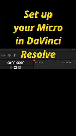 DaVinci Mic Not Working? 30 Second Fix #davinciresolve #tutorial #shorts