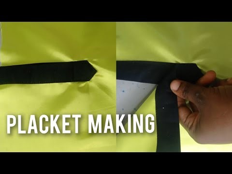 EASY PLACKET MAKING TUTORIAL | Cutting and Sewing Placket Neck Design