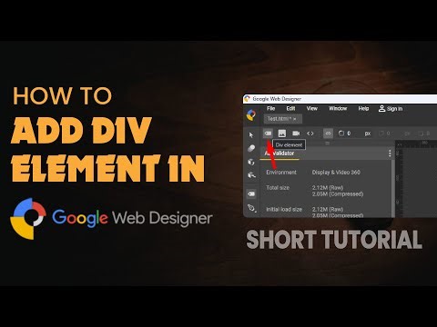 How to add div in google web designer 2024 | Skill Wave