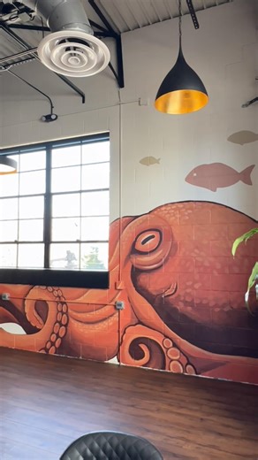 Octopus mural for Takosushi of Spartanburg, SC #muralist #octopus #artists #professionalpainting