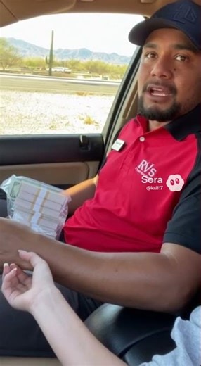 Terminated Guy sitting in the car gets a blessing in 500,000$ #cashstuffing #cashapp