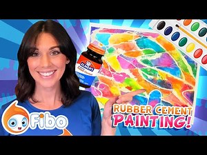 Let's Create a RUBBER CEMENT PAINTING! | Process Art for KIDS! | Fibo Art