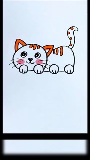 318K views · 2.3K reactions | Easy cat  drawing tutorial for kids . #EasyDrawingforbeginners #creativedrawing #catlover #drawing #artist #fbreelsfypシ゚viralシ | Easy drawing for kids24 | Facebook