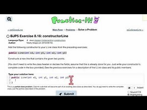 Java Practice It | Exercise 8.16 constructorLine | classes, constructors, implementing