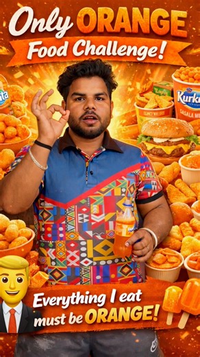 24 hours orange food challenge #challengevideo #minivlog #vlog ￼