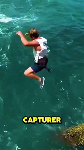 Extreme Fishing: He Jumps In!