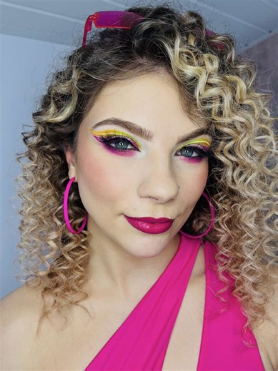I created this neon makeup look for the @nibbeautifulawards competition. Category- Creative Makeup Artist of the Year. The result is all about vibrant energy, with neon pink as the leading color—radiant, and unapologetically expressive. It’s a celebration of color, creativity, and pushing artistic boundaries #nibbeautifulawards #northernireland #northernirelandmakeupartist #dungannon #dungannonmakeupartist @natalia_rawrr