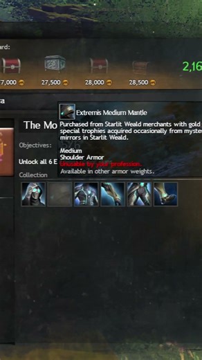 Help! How long to farm Extremis Medium Mantle? 😭 #guildwars2 #gw2 #gaming #gamingshorts #mmorpg