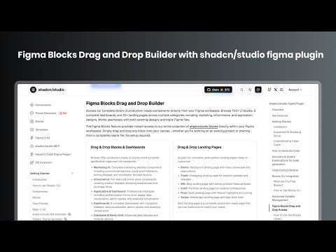 Figma Blocks Drag and Drop Builder with Shadcn Studio FIgma Plugin 🪄
