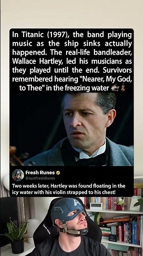 In Titanic (1997), Wallace Hartley play Nearer My God to Thee