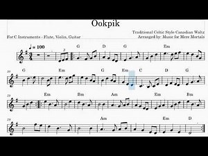 Ookpik – Traditional Celtic Style Waltz – Play Along for Violin, Flute or Guitar