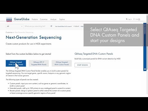 How to create a targeted DNA custom panel for NGS in GeneGlobe