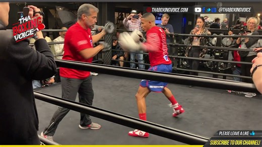 Felix Verdejo: Displays his speed and power on the pads ahead of his fight with Bryan Vasquez