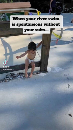 How do they even hold that much water?!? 😳#waterlogged #diapers #dyper #toddlersoftiktok #momlife #river #swim #toddlerswim #funny #fypage #momtok #momhumor | Mandi Rokx