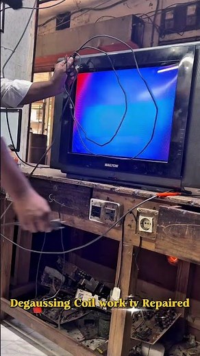Degaussing coil work tv repaired #engineering #automotivetools #drillingtools #experiment