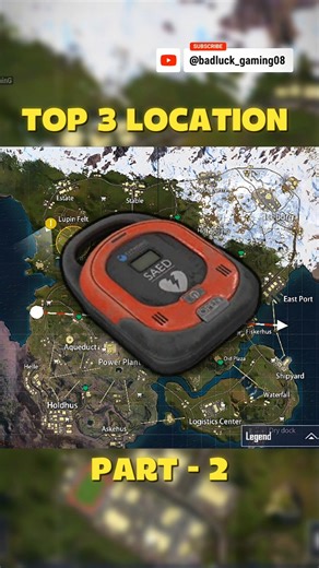 BGMI Livik Map Top 3 Secret Locations To Get Self AED✅ #bgmi #pubg #tipsandtricks #protips #shorts
