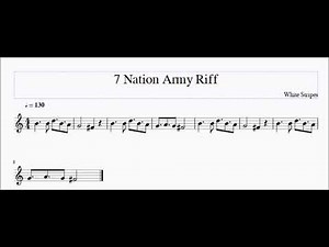 7 Nation Army Riff Sheet Music for Alto/Bari Sax