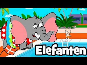 Elefantsangen 🐘 | Populær dyresang for børn (Dansk)