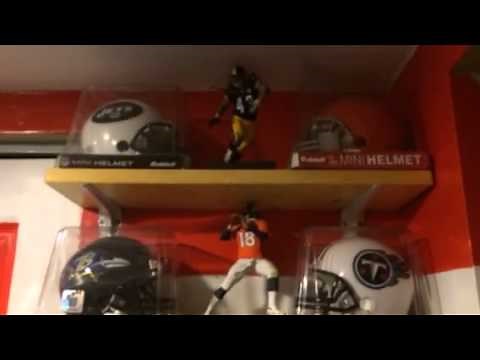 NFL mini helmet collection including throwbacks